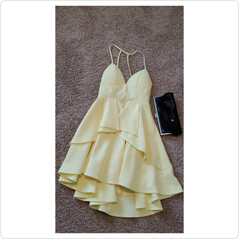 Yellow strappy dress